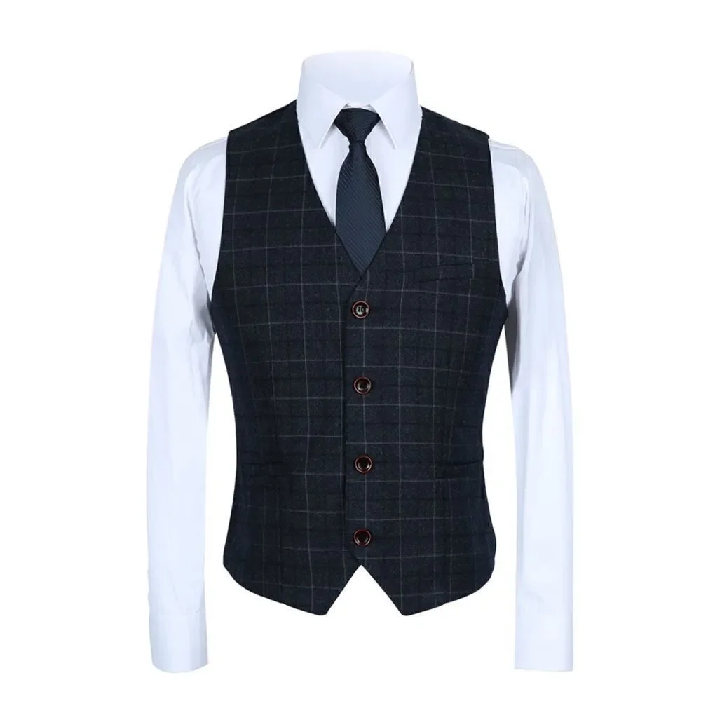 Men’s Mogu Plaid 3 Piece Suit Jacket 40 Pants 38 NWOT